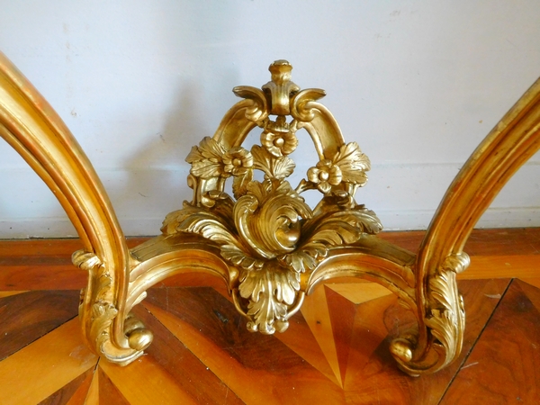 Louis XV gilt wood console, France, 18th century circa 1760