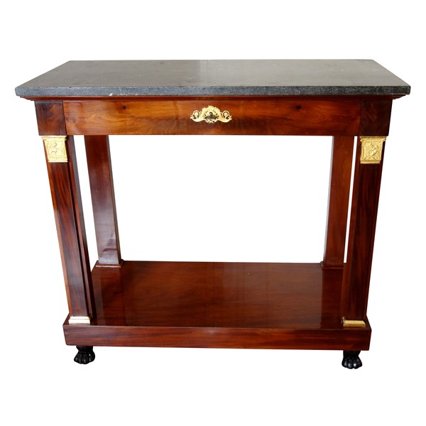 French Consulate / Empire mahogany and ormolu console, early 19th century circa 1800