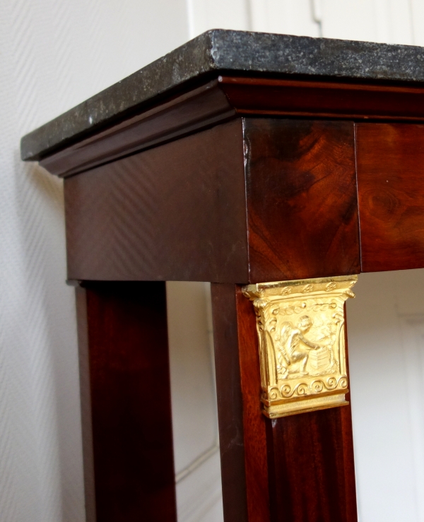 French Consulate / Empire mahogany and ormolu console, early 19th century circa 1800