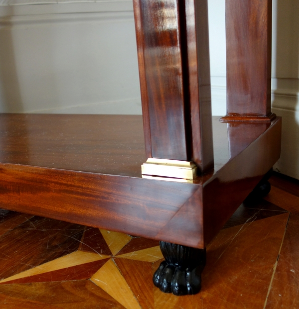 French Consulate / Empire mahogany and ormolu console, early 19th century circa 1800