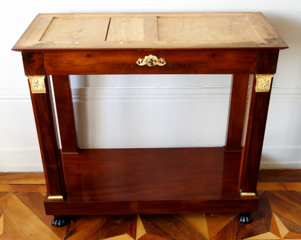 French Consulate / Empire mahogany and ormolu console, early 19th century circa 1800