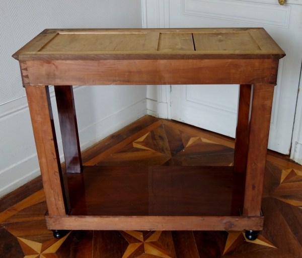 Console d'époque Consulat Empire en acajou et bronzes dorés au mercure