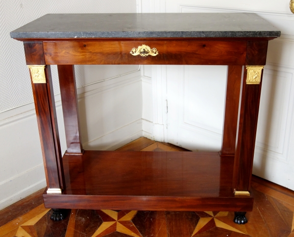 French Consulate / Empire mahogany and ormolu console, early 19th century circa 1800