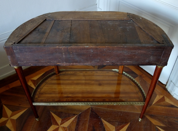 Louis XVI marquetry half-moon-shaped console - 18th century circa 1780