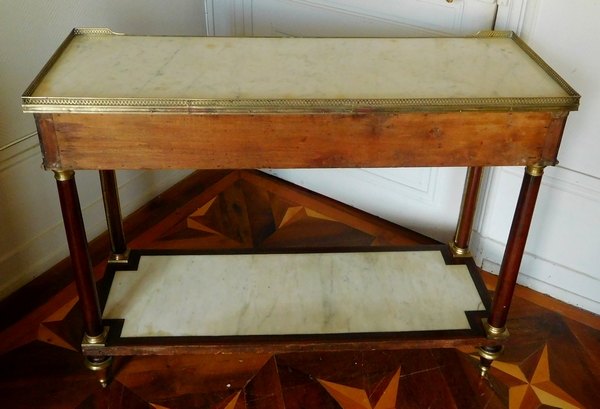 Louis XVI mahogany and ebony console, late 18th century