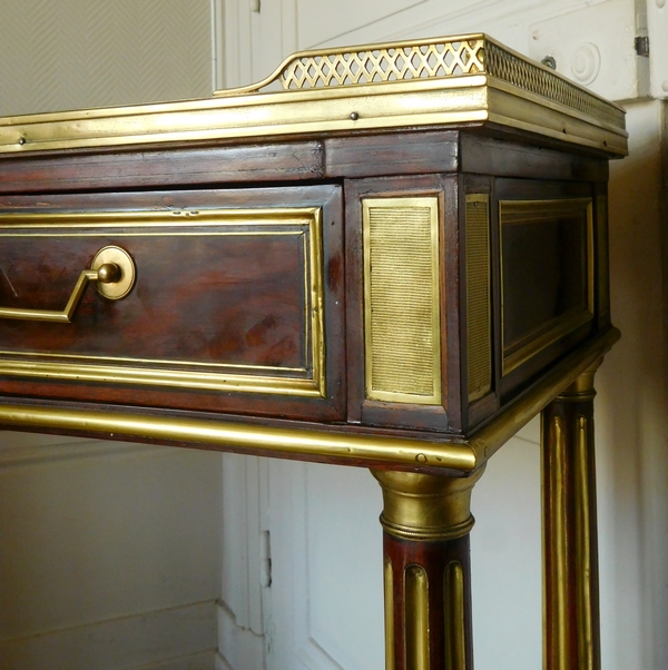 Louis XVI mahogany and ebony console, late 18th century