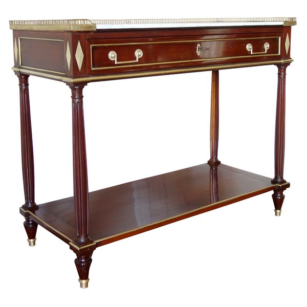 Louis XVI mahogany and ebony console, late 18th century