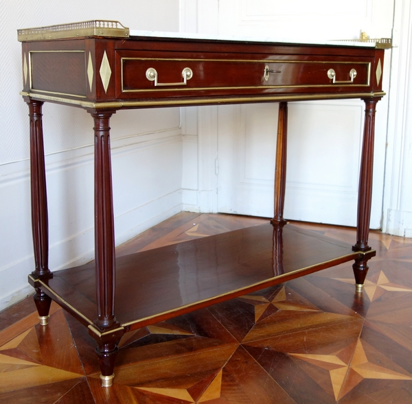 Louis XVI mahogany and ebony console, late 18th century