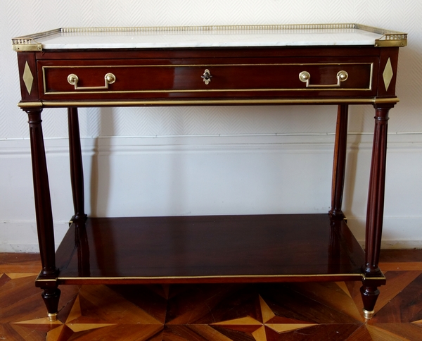 Louis XVI mahogany and ebony console, late 18th century