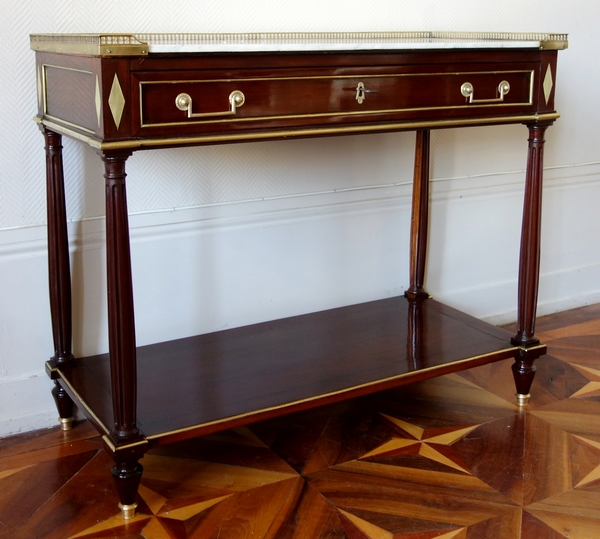 Louis XVI mahogany and ebony console, late 18th century