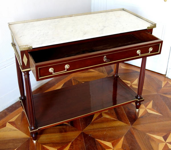 Louis XVI mahogany and ebony console, late 18th century