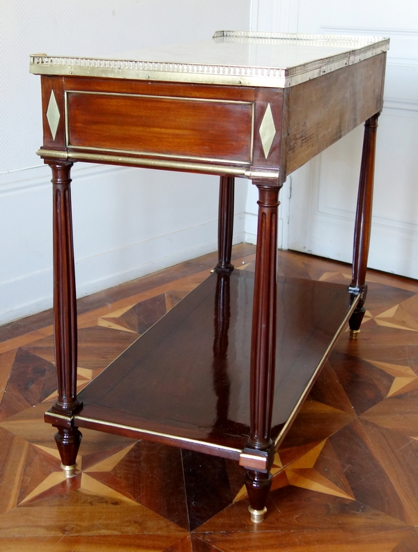 Louis XVI mahogany and ebony console, late 18th century