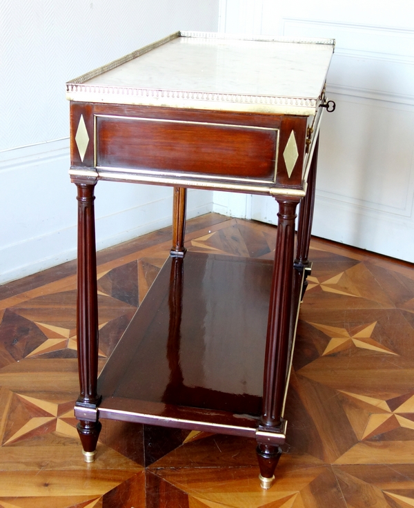 Louis XVI mahogany and ebony console, late 18th century