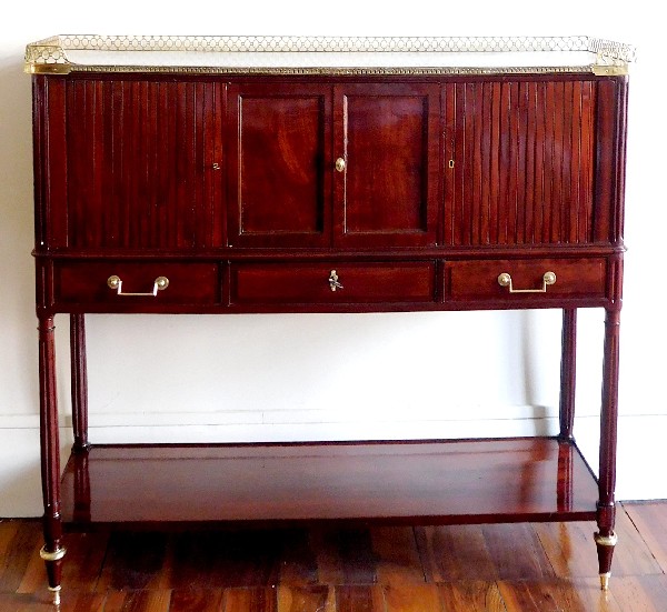 Louis XVI mahogany cabinet / console - France, 18th century