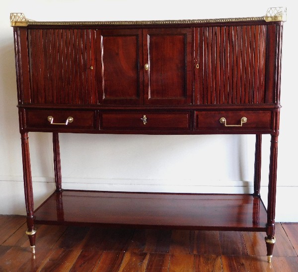 Louis XVI mahogany cabinet / console - France, 18th century