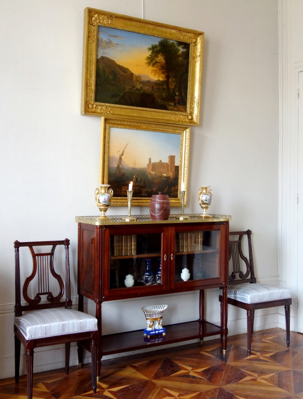 Louis XVI mahogany cabinet / console - France, 18th century