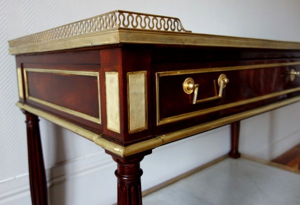 Nicolas Grevenich : Louis XVI mahogany console, late 18th century - stamped