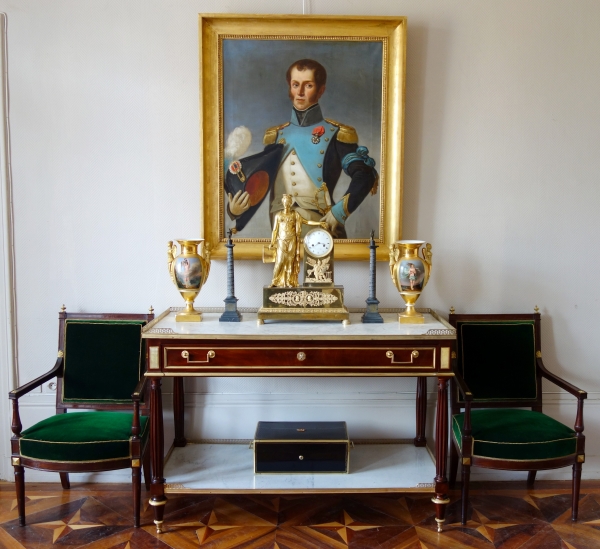 Nicolas Grevenich : Louis XVI mahogany console, late 18th century - stamped