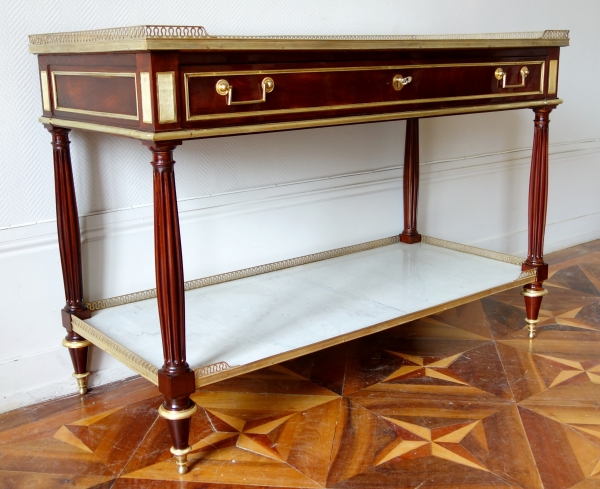 Nicolas Grevenich : Louis XVI mahogany console, late 18th century - stamped