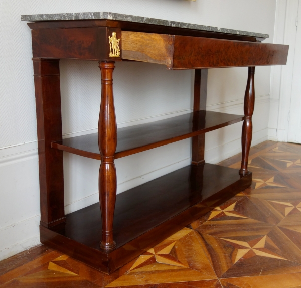 Large Empire mahogany console attributed to Marcion