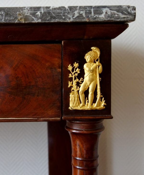 Large Empire mahogany console attributed to Marcion