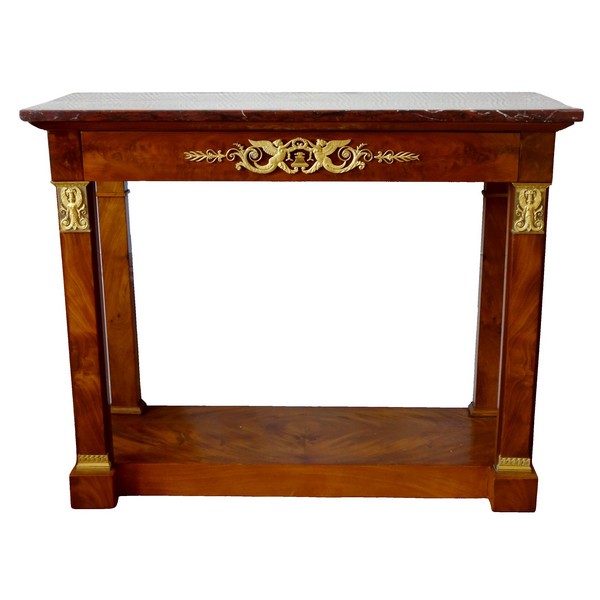 Mahogany and ormolu Empire console, early 19th century