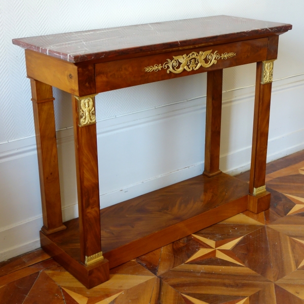 Mahogany and ormolu Empire console, early 19th century