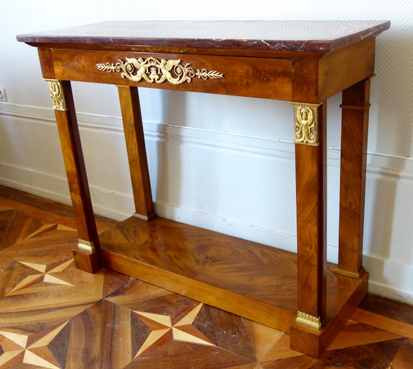 Mahogany and ormolu Empire console, early 19th century