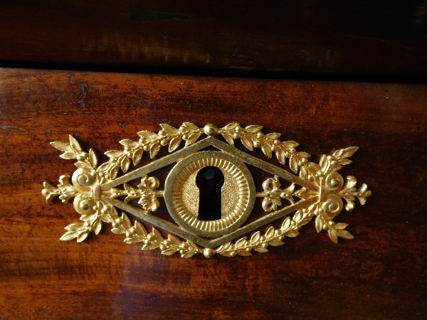 Large mahogany and ormolu console, French Empire period circa 1810 - 130cm