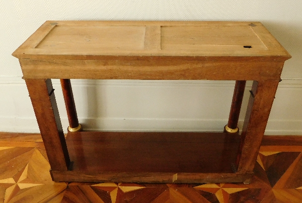 Large mahogany and ormolu console, French Empire period circa 1810 - 130cm