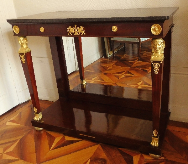 Empire mahogany and ormolu console - France early 19th century circa 1805-1810