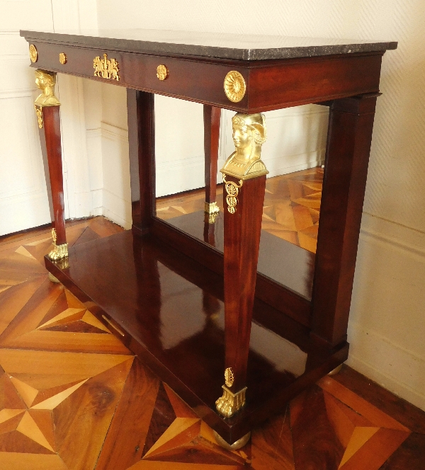 Empire mahogany and ormolu console - France early 19th century circa 1805-1810