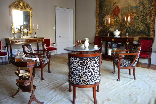 Large Empire mahogany and ormolu console in the taste of Jacob Desmalter