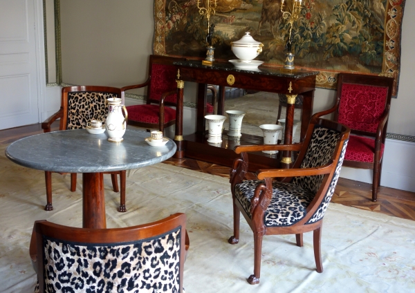 Large Empire mahogany and ormolu console in the taste of Jacob Desmalter