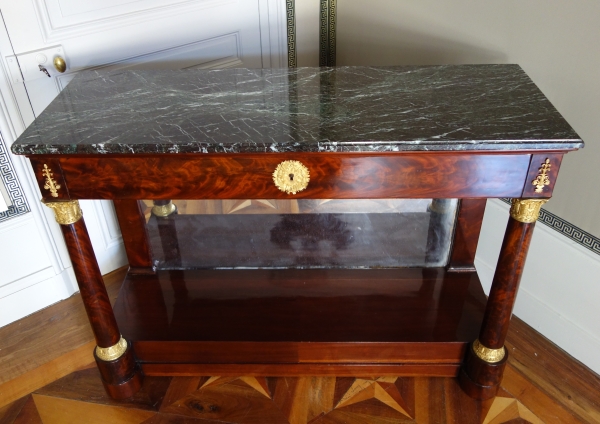Large Empire mahogany and ormolu console in the taste of Jacob Desmalter