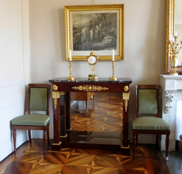 Thomire Duterme : mahogany and ormolu Empire Console, early 19th century