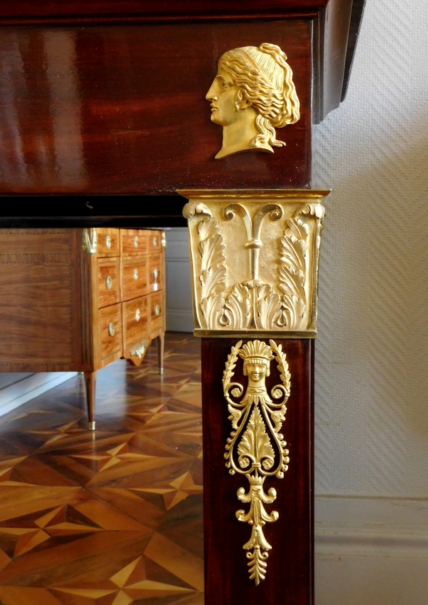 Thomire Duterme : mahogany and ormolu Empire Console, early 19th century