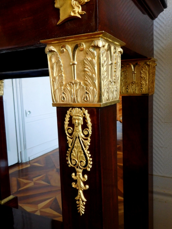 Thomire Duterme : mahogany and ormolu Empire Console, early 19th century