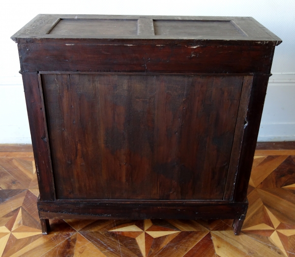 Empire mahogany console, mercury gilt bronze, blue Turquin marble, early 19th century