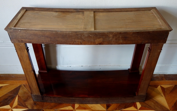 Curved Empire mahogany and ormolu console, early 19th century