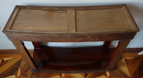 Curved Empire mahogany and ormolu console, early 19th century