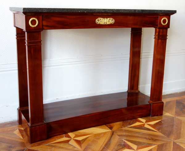 Curved Empire mahogany and ormolu console, early 19th century