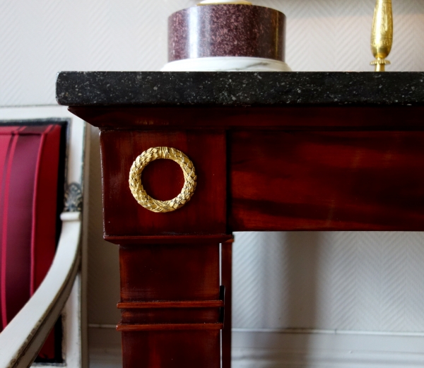 Curved Empire mahogany and ormolu console, early 19th century