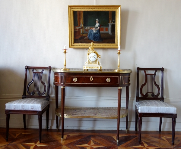 Louis XVI - French mahogany console, late 18th century - stamp of Fidelys Schey