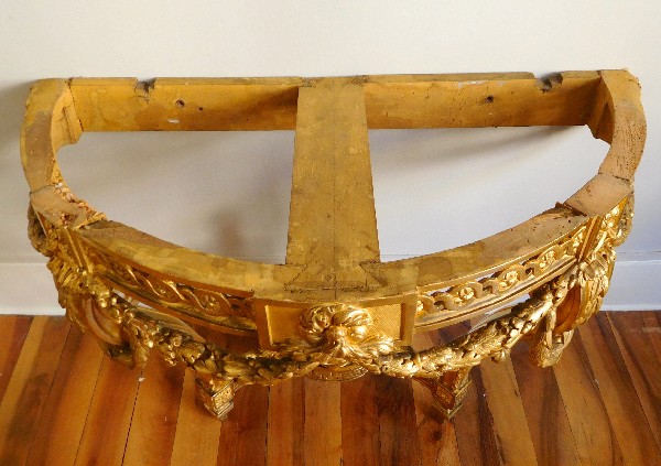 Louis XVI gilt wood console, France, 18th century