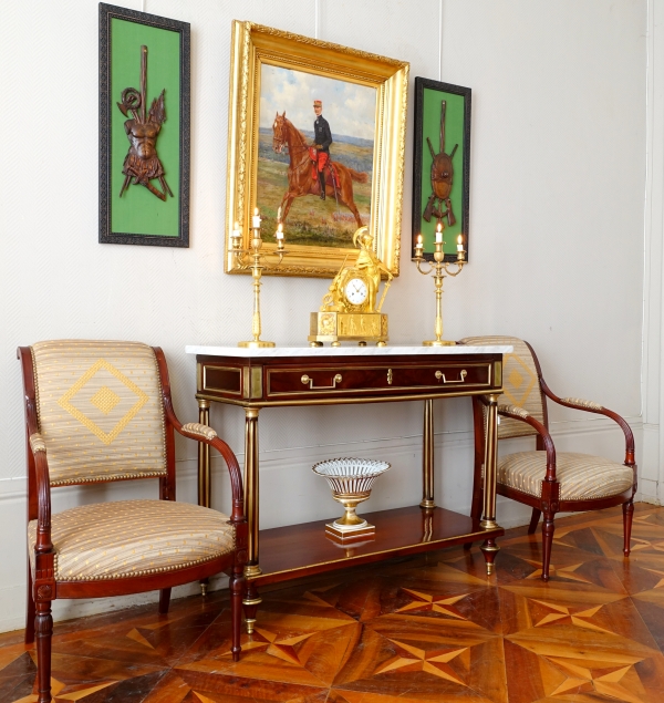 Louis XVI / Directoire mahogany serving console, late 18th century