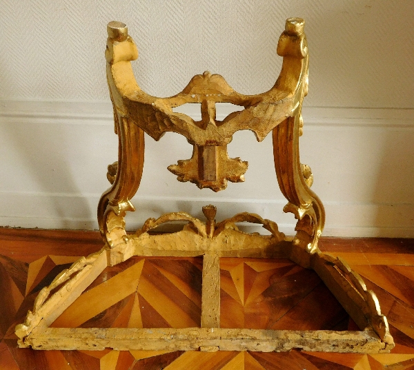 Console en bois sculpté et doré d’époque Transition Louis XV - Louis XVI, vers 1770