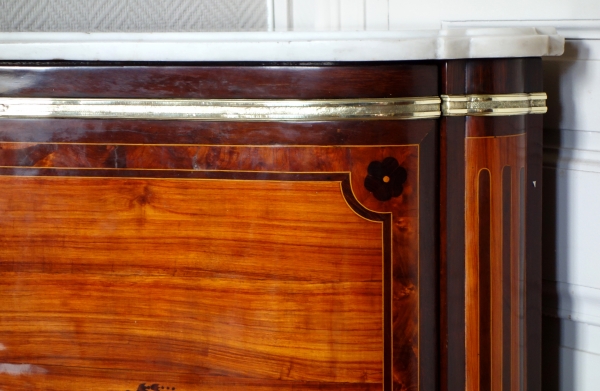 Charles Topino : Louis XVI marquetry corner cupboard, 18th century - stamped