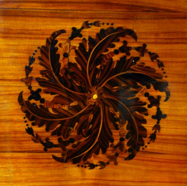 Charles Topino : Louis XVI marquetry corner cupboard, 18th century - stamped