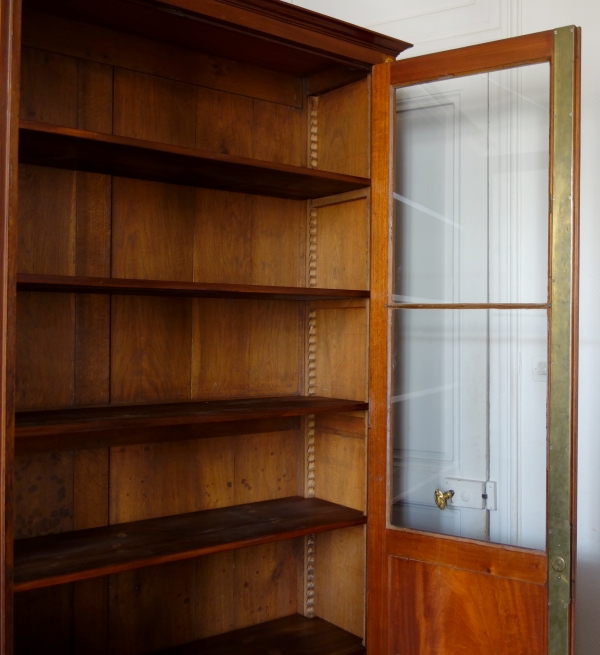 Large Louis XVI mahogany & ormolu bookcase or vitrine, late 18th century - 227cm x 141cm